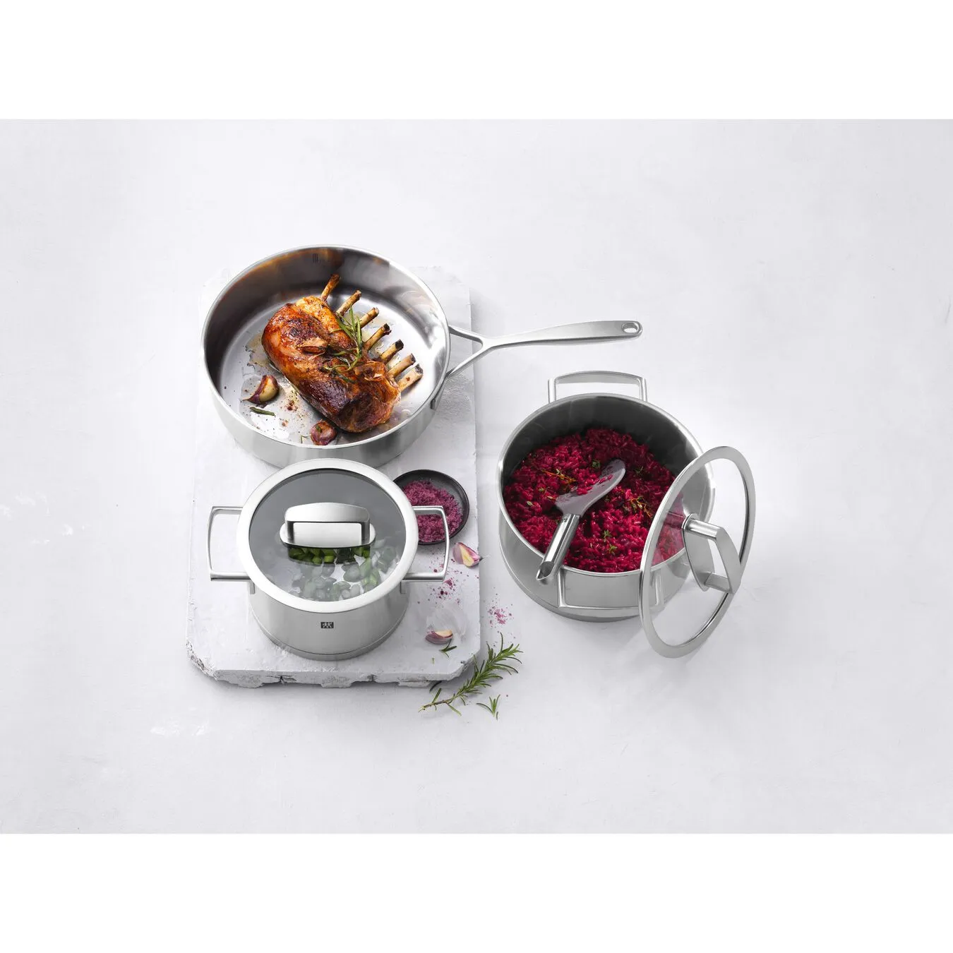 Zwilling Kochtopfset 3-tlg, 18/10 Edelstahl 4 Zwilling Kochtopfset 3-tlg, 18/10 Edelstahl – Bild 2