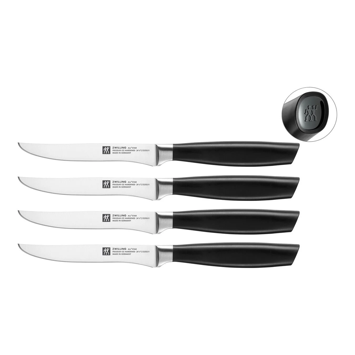 Zwilling Steakmesserset 4-tlg, Schwarz 3 Zwilling Steakmesserset 4-tlg, Schwarz
